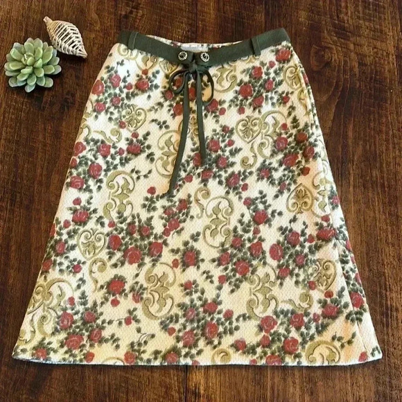 Siegel (German) | 60’s Virgin Wool Blend, 2-Piece Floral Skirt & Jacket Set - Picture 10 of 13